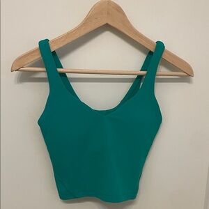 Lululemon Women’s green Tank Top - Sleeveless V-Neck with sports bra